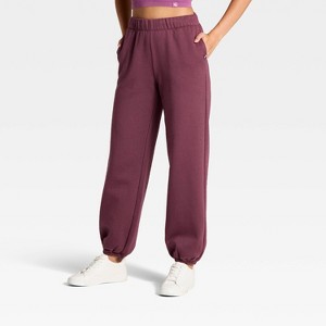 Women's Cinched Fleece Jogger Sweatpants - JoyLab™ - 1 of 3