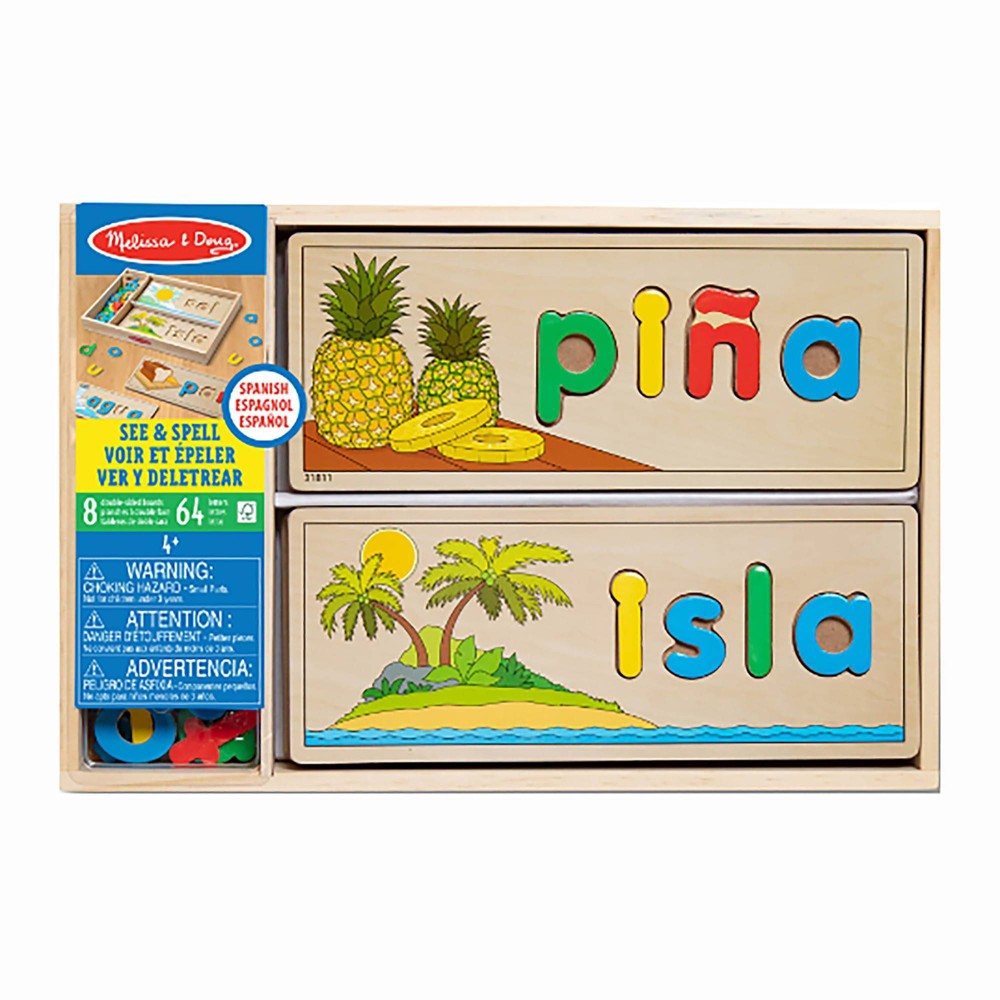 Melissa & Doug Spanish See & Spell Educational Language Learning Toy