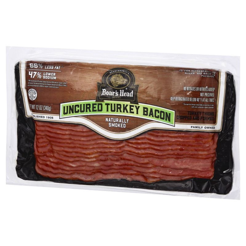 Boar&#39;s Head Uncured Turkey Bacon - 12oz, 4 of 5