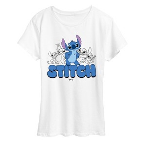 Women's - Disney - Stitch Group Short Sleeve Graphic T-Shirt - 1 of 4