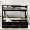 NicBex Twin over Twin Wood Loft and Bunk Bed with Trundle and Drawers, for Bedroom and Dormitory, White - 2 of 4