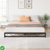 Modern Metal Platform Bed Frame - Sturdy Steel Slat Support No Box Spring Needed,  (Full/Queen/King) - 3 of 4