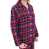 ADR Women's Flannel Pajamas Set, Warm Cotton Women's Flannel Pajama Pants with Pockets & Button Up Flannel Pajama Top - 3 of 4
