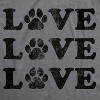 Womens Love Love Love Paws T Shirt Cute Dog Animal Companion Tee - Crazy Dog Women's T Shirt - 2 of 4