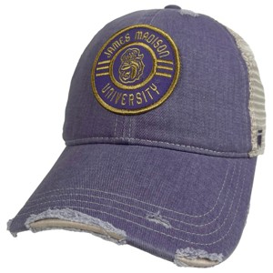 James Madison University Vintage Trucker Hat Vintage Cotton Till Trucker Cap With Campus Lab Branding Royal OS - 1 of 4