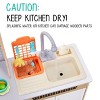 Lil' Jumbl Kids Kitchen Set, Wooden Pretend Play Kitchen with Sounds, Accessories and Running Water - 3 of 4