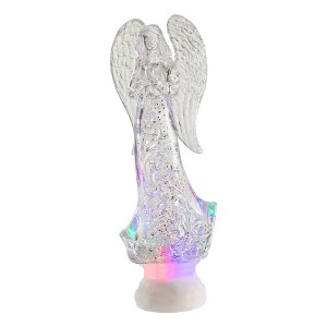 Northlight LED Lighted Icy Crystal Glitter Snow Globe Angel Christmas Figure - 11" - 1 of 4