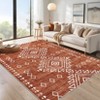 Area Rug Machine Washable Rug Geometric Vintage Non Slip Non Shedding Rugs Low Pile Distressed Throw Carpet for Living Room Bedroom - 3 of 4