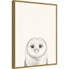 18" x 24" Animal Mug III Owl by Victoria Borges Framed Canvas Wall Art Gold - Amanti Art: Modern Decor, Polystyrene Frame - 2 of 4
