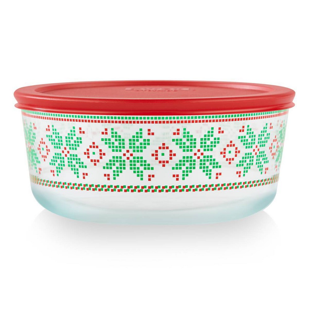 Pyrex&reg; Simply Store&reg; 6-pc 4-cup Round Glass Storage Set with Assorted Color Lids: Small Glass Containers, Dishwasher-Safe