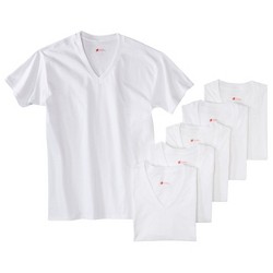 Hanes Men's 6pk V-neck T-shirt - White - Xl : Target
