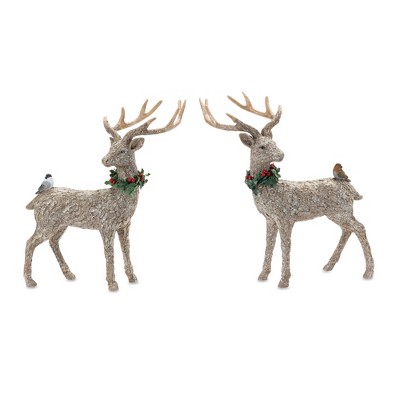 Deer w/Bird (Set of 2)