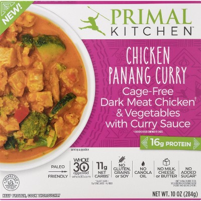 Primal Kitchen Gluten Free Frozen Panang Chicken Curry Bowl - 10oz