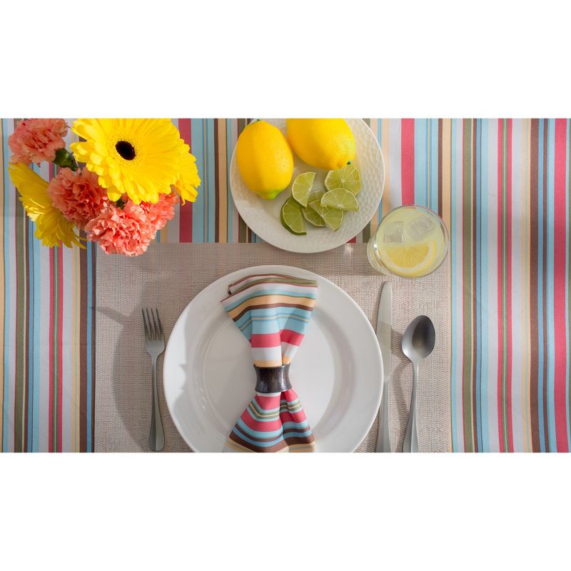 60&#34;R Summer Stripe Outdoor Tablecloth with Zipper - Design Imports, 6 of 9