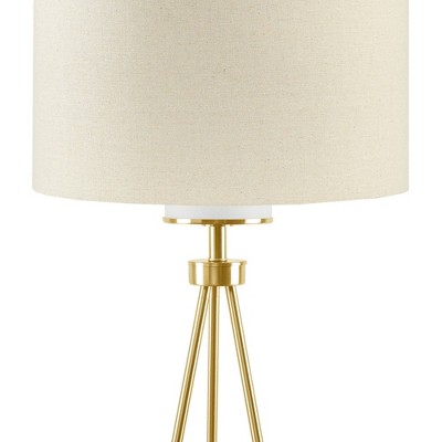 Elegant Silver Tripod Floor Lamp with Glass Shade