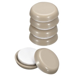 Unique Bargains Plastic Self-adhesive Smooth Round Carpeted Tile Vinyl Furniture Sliding Pad - 1 of 4