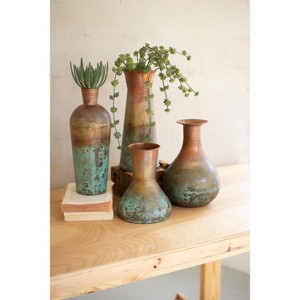 KALALOU Set of Four Two-Toned Copper Vases NDE1363 - 1 of 1
