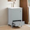 20" Bathroom Vanity with Sink, Bathroom Cabinet with Soft Closing Door, Storage Rack and A Drawer - Leovsnove - 2 of 4