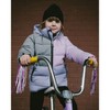 Deux par Deux Girl Colorblocked Puffy Winter Coat Purple Gray - 2 of 4