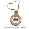 Unique Bargains Bottle Opener Magnetic Acacia-Wood Round Handle Magnet Wood Deep Brown 2.36"x3.35"x0.47" 1 Pcs - 3 of 4