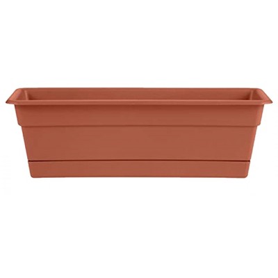 Bloem Dura Cotta Window Box Planter with Tray