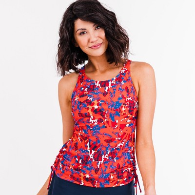Women's Calypsa Maya Tankini Swim Top With Removable Cups