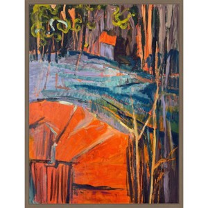 Amanti Art 23"x30" Cadmium Winter Solstice IV by Dorothy Fagan Framed Canvas Wall Art - 1 of 4