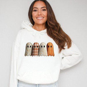 Four Ghosts Shadow Quilted Printed - Womens Hoodie - 1 of 2