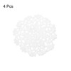 Unique Bargains Cotton Floral Pattern Vintage Lace Absorbent Coasters 4 Pcs 4.13" - 3 of 4