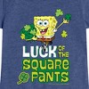 Girls' - SpongeBob Squarepants - Luck Of The Square Pants Fitted Short Sleeve Graphic T-Shirt - 2 of 4