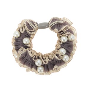 Unique Bargains Lace Faux Pearl Scrunchies 1 Pc - 1 of 4
