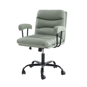 Barnaby Modern Faux Leather Swivel Office Chair with Casters|HULALA HOME - 1 of 4