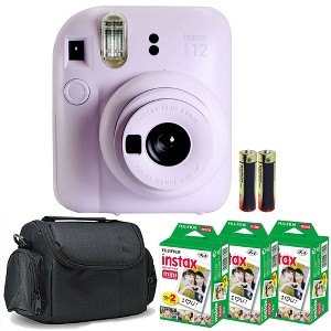 FUJIFILM INSTAX MINI 12 Instant Film Camera (Lilac Purple) with 3x