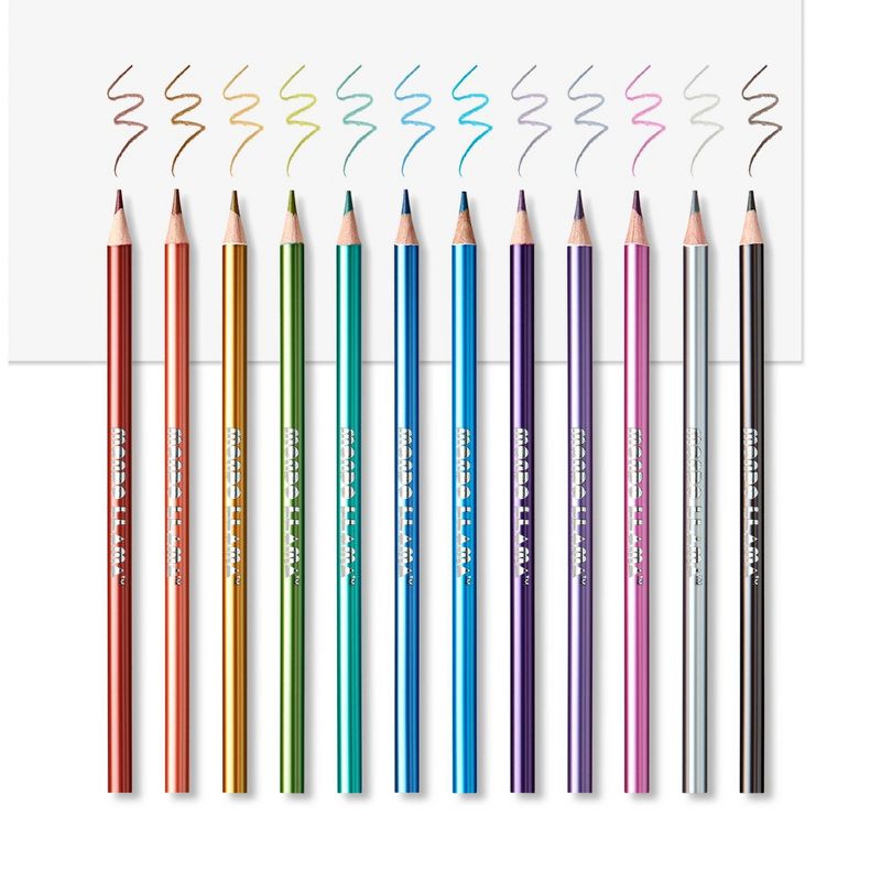 12ct Colored Pencils Metallic - Mondo Llama&#8482;, 5 of 7