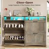 Shoe Storage Cabinet with 2 Flip Drawers & RGB Lights, Narrow Shoe Rack Organizer - 3 of 4