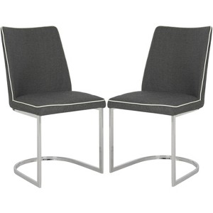 Parkston 18" H Linen Side Chair (Set of 2) - FOX2013 - Safavieh Couture - 1 of 4