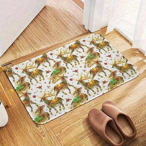 Christmas Reindeer 1 Bathroom Rugs Winter Bath Mat Absorbent Non Slip Bathroom Mat Christmas Soft Floor Carpet 16x20 Inches - 1 of 1