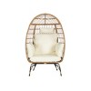 Wicker Egg Chair,Large Rattan Egg Chairs With Cushion And Pillow,Outdoor Egg Chair,Egg Chair For Porch, Backyard-Cuddlewood - 3 of 4