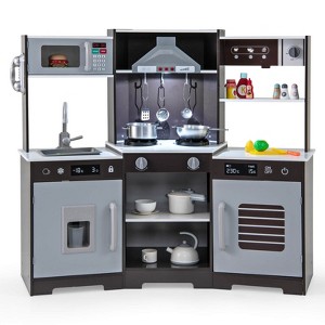 Infans Pretend Play Kitchen for Kids Toddler Aged 3+ Wooden Toy Set w/ Range Hood - 1 of 4