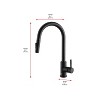 Elegant Lighting Luca Single Handle Pull Down Sprayer Kitchen Faucet with touch sensor in Matte Black - 2 of 4