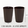 HOLD N’ STORAGE - Set of 2 Small Trash Can with Open Top for Compact and Tight Spaces – 1.58 Gallon Capacity - 3 of 4