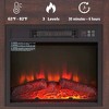 QingMoon TV Stand with Electric Fireplace, Entertainment Center with LED Lights and USB Charging Outlet, Media Console Table for Living Room - 3 of 4