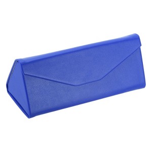 Unique Bargains Foldable PU Leather Magnetic Triangle Glasses Eyewear Case - 1 of 4