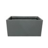 Rosemead Home & Garden, Inc. 12" Wide Kante Elegant Rectangular Concrete/Fiberglass Indoor Outdoor Planter Box Charcoal Gray - 2 of 4