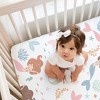 Sweet Jojo Designs Girl Fitted Crib Sheets Set Mermaids Pink Blue and Orange 2pc - 4 of 4