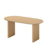 Wooakway 30"H Oval Wood Dining Table Kitchen Table Conference Table with Double Pedestal - 2 of 4