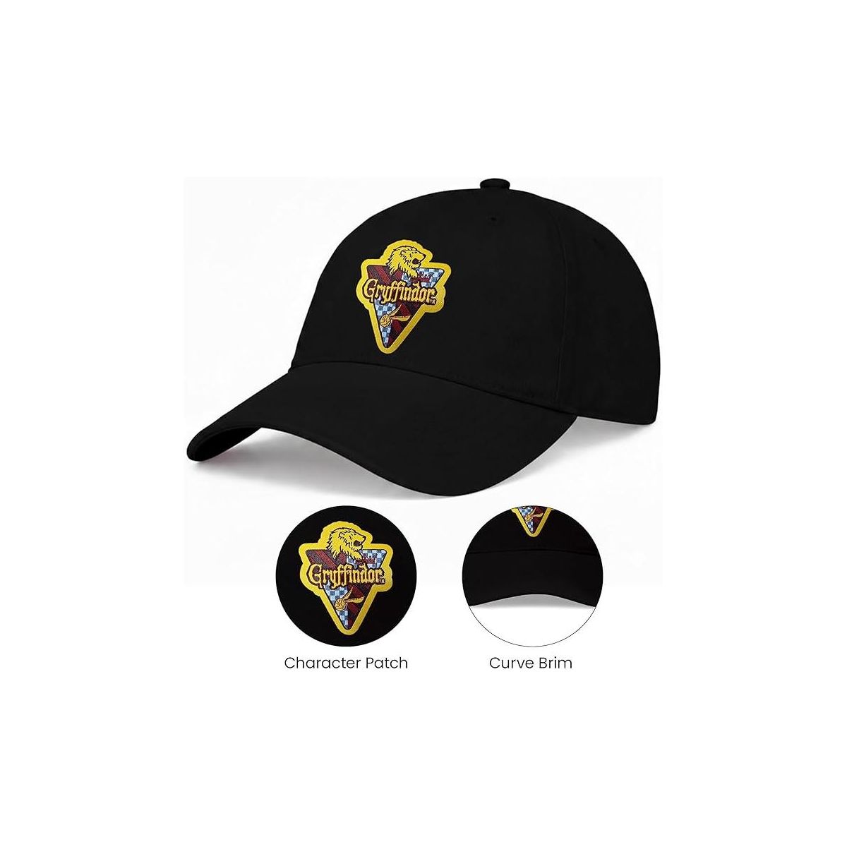 Officially Licensed Baseball Caps for Kids - Harry Potter Baseball Cap One Size for Kids Slytherin, Gryffindor, Hufflepuff or Ravenclaw - thumbnail 4