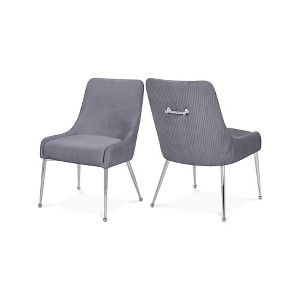 Meridian Furniture,Ace Velvet Dining Chair, Set of 2 - 1 of 4