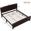 TIRAMISUBEST Full/ Queen/ King Size Minimalist Platform Bed with Curved Headboard, Solid Wood Bed Frame - 4 of 4