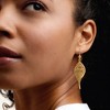 Ross-Simons Italian 18kt Gold Over Sterling Twisted Floral Drop Earrings - 2 of 4